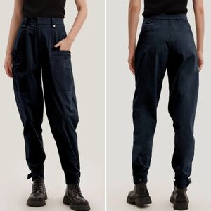 🆕 Gentle Herd Pocket Taper Cotton Blend Ankle Pants in Navy